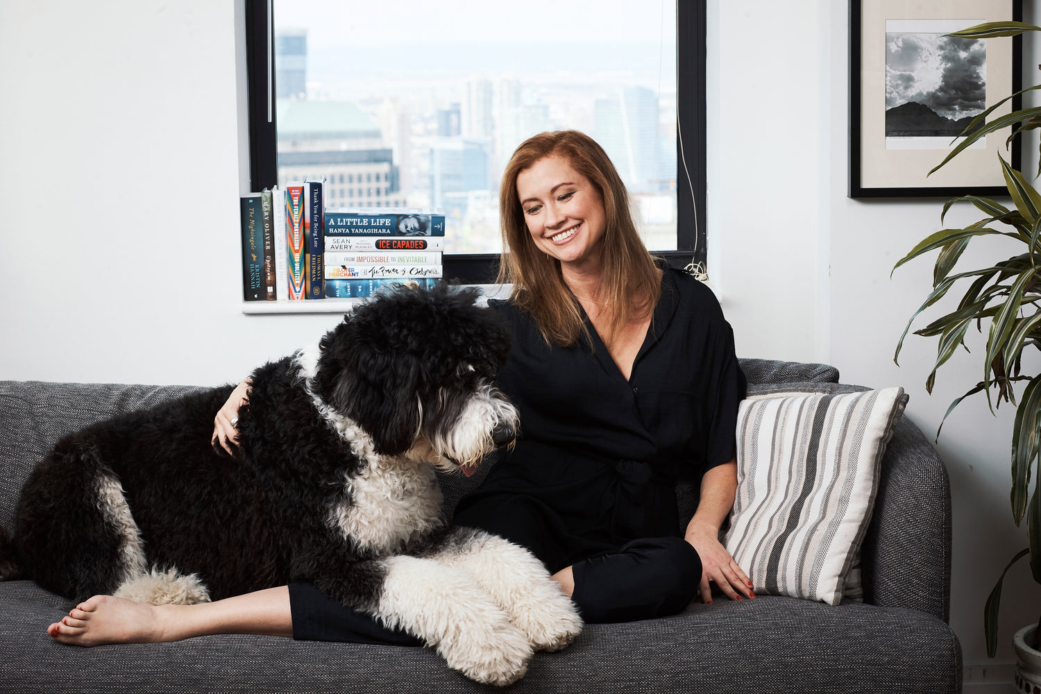 Andrea Huspeni with dog