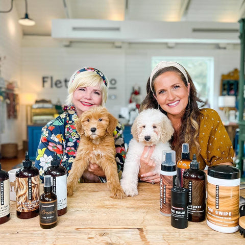 Fletcher & Lola, Fletch & LO english teddybear goldendoodles & pride+groom products, best grooming products for doodles
